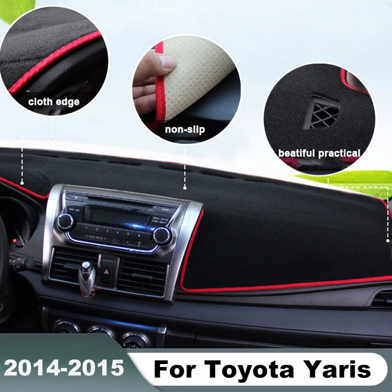 For Toyota Yaris XP130 2014 2015 Car Dashboard Cover Mat Sun Shade Pad Instrument Panel Carpets Protector Accessories