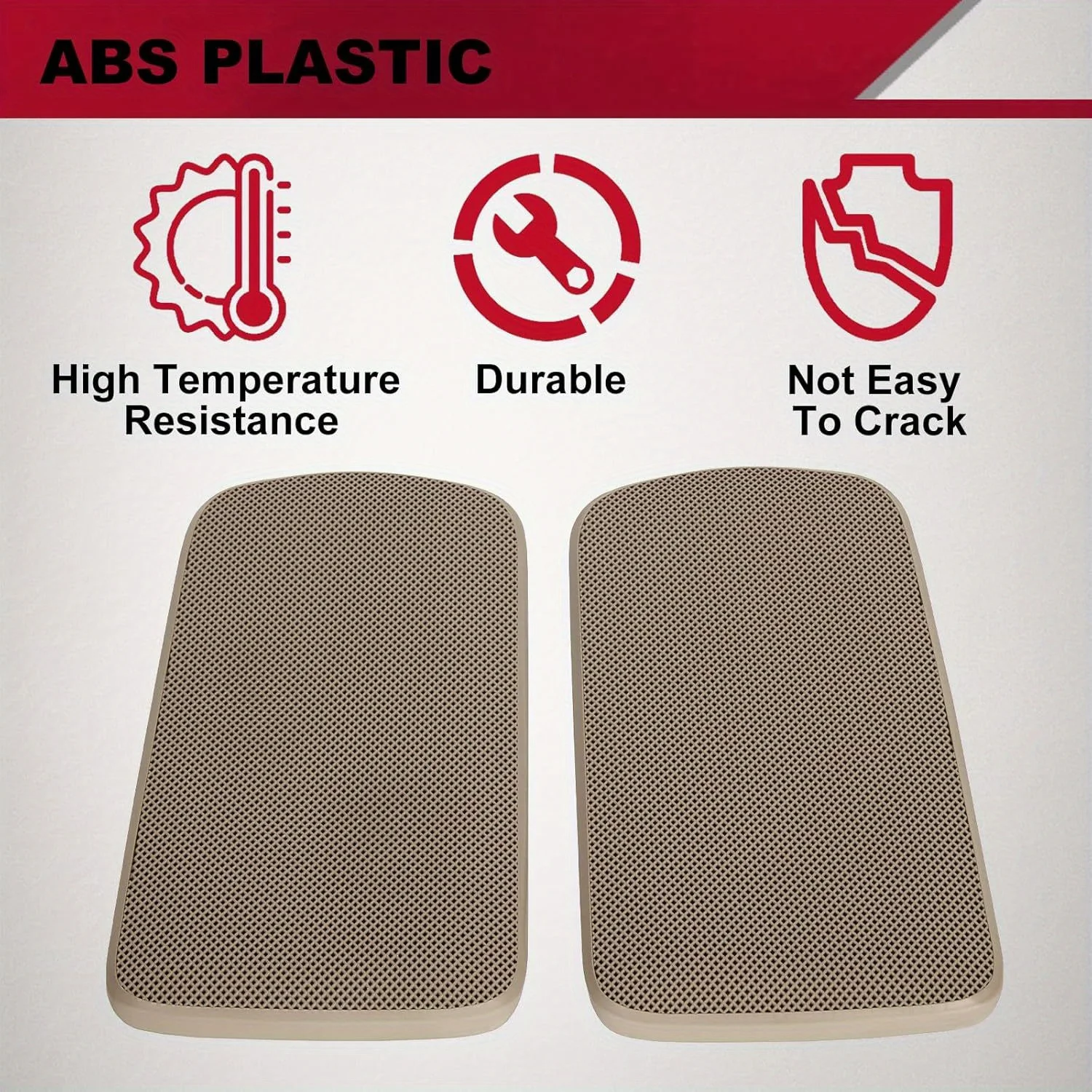 Rear Speaker Grille Covers for 2002-2006 Toyota Camry Left and Right Side Beige Replacement for 04007-521AA