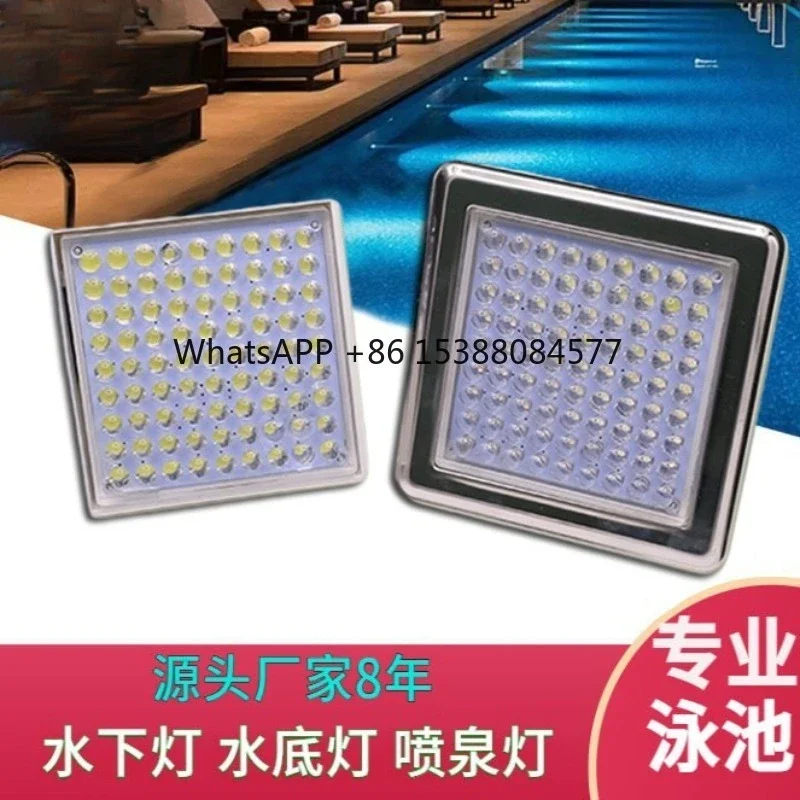 

Swimming pool underwater light Underwater light Swimming pool square lighting fixtures, water feature pool accessories LED color