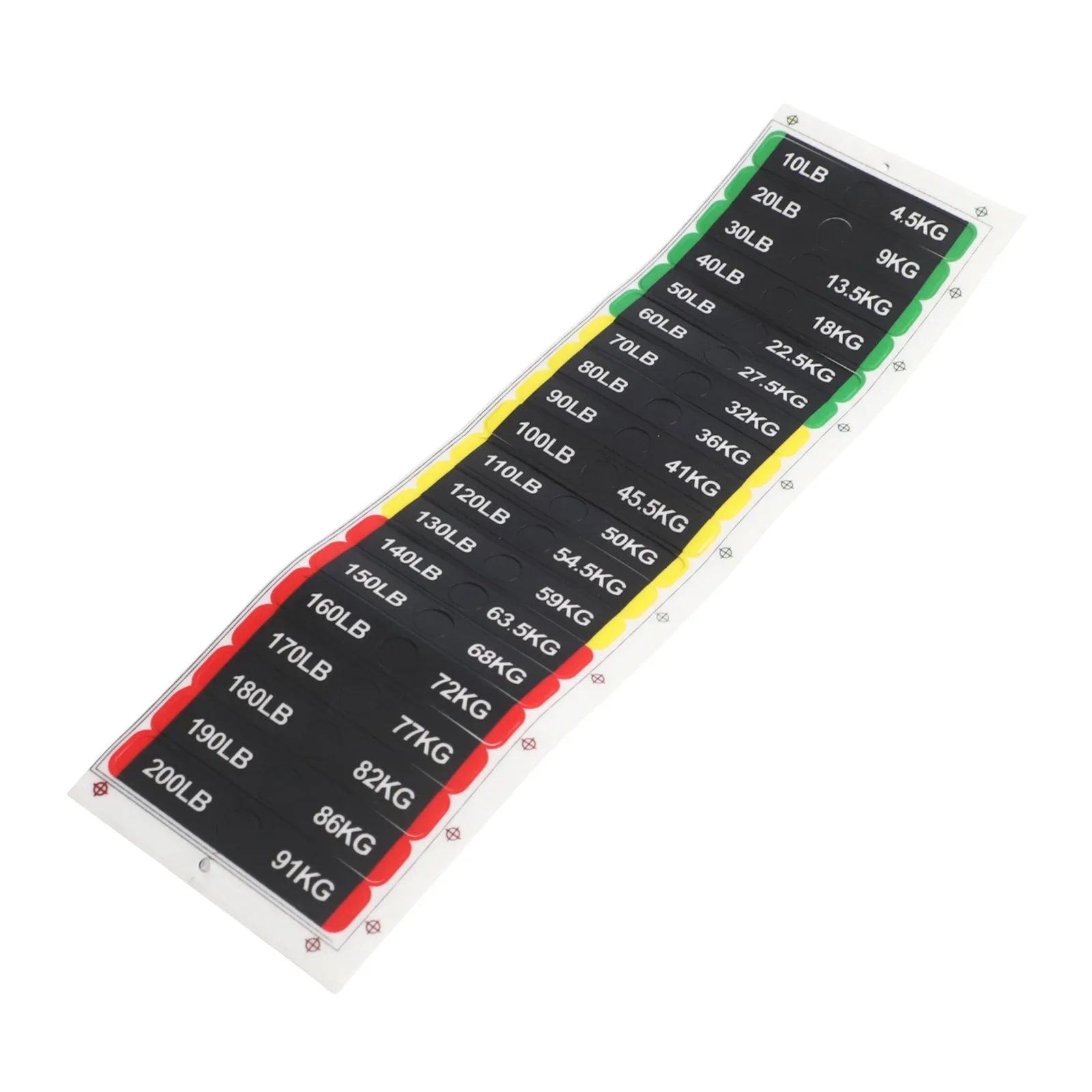 PP Material Stickers Fitness Equipment Stickers Strength Training Clear Weight Identification Easy To Use For Barbells