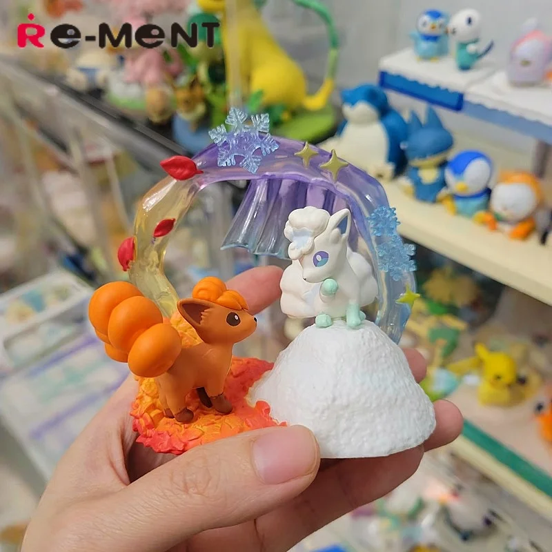 

Re-Ment Pokemon Circular Diorama Collection 2 Flygon Alolan Vulpix Primarina Dragonair Mew Anime Figure Birthday Gifts Toys
