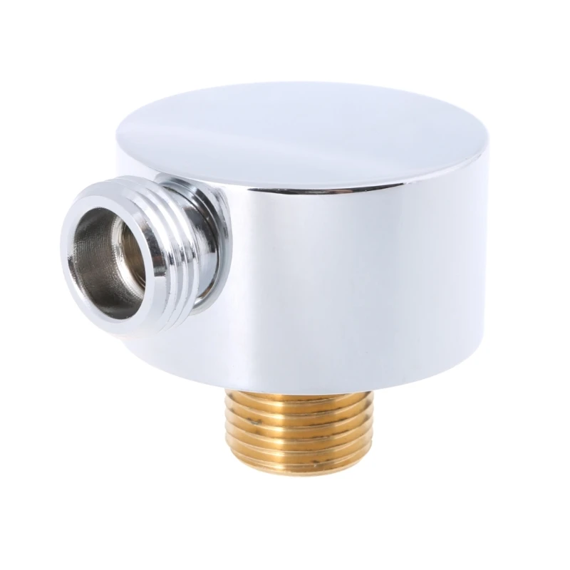 

Elegant Round Wall Mounted Shower Accessory Brass Construct Wall Connection Stylish Bathroom Shower Connector for Dropship