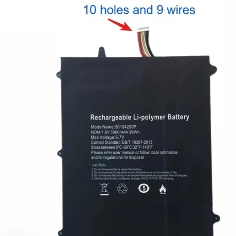 New 30154200P 31154200 Laptop Battery for Jumper Teclast F6 Pro F6 Plus / Viadimira Nazora 19C Replacement Battery  Bateria 7.6V