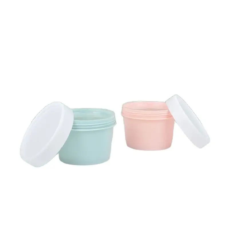 

30pcs Cosmetic Jars Matte Frost Colorful Cream Containers Screw Lid 3oz Empty Plastic Wide Mouth Bottle Body Scrub Pots 100ml