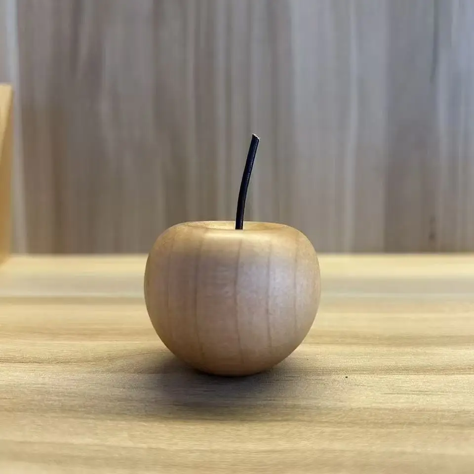 Diffuseur d'huile essentielle en bois élégant (1 pièce) - Style pomme/poire, sans chaleur, pour voit