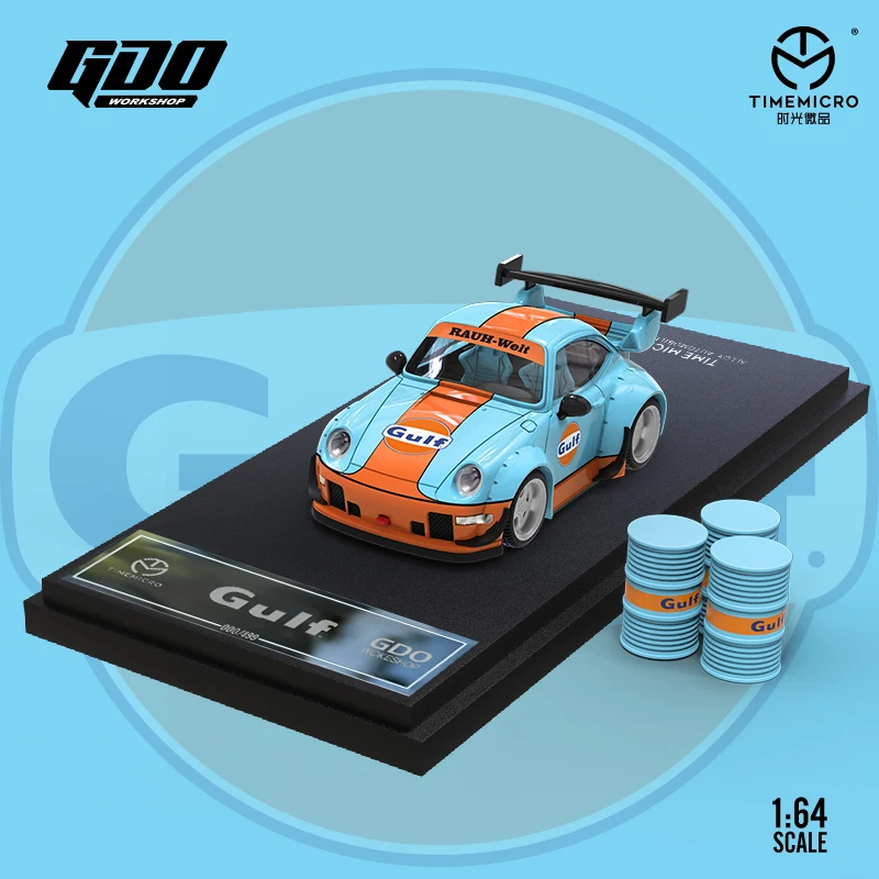 

TM TimeMicro GDO 1:64 RWB 993 GULF Diecast Model Car Kids Toys Gift