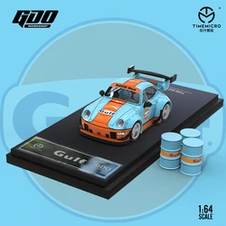 TM TimeMicro GDO 1:64 RWB 993 GULF Diecast Model Car Kids Toys Gift