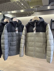 90% pato branco para baixo jaqueta de inverno dos homens casacos quentes com capuz blusão moda retalhos casual puffer jaquetas tamanho grande 8xl