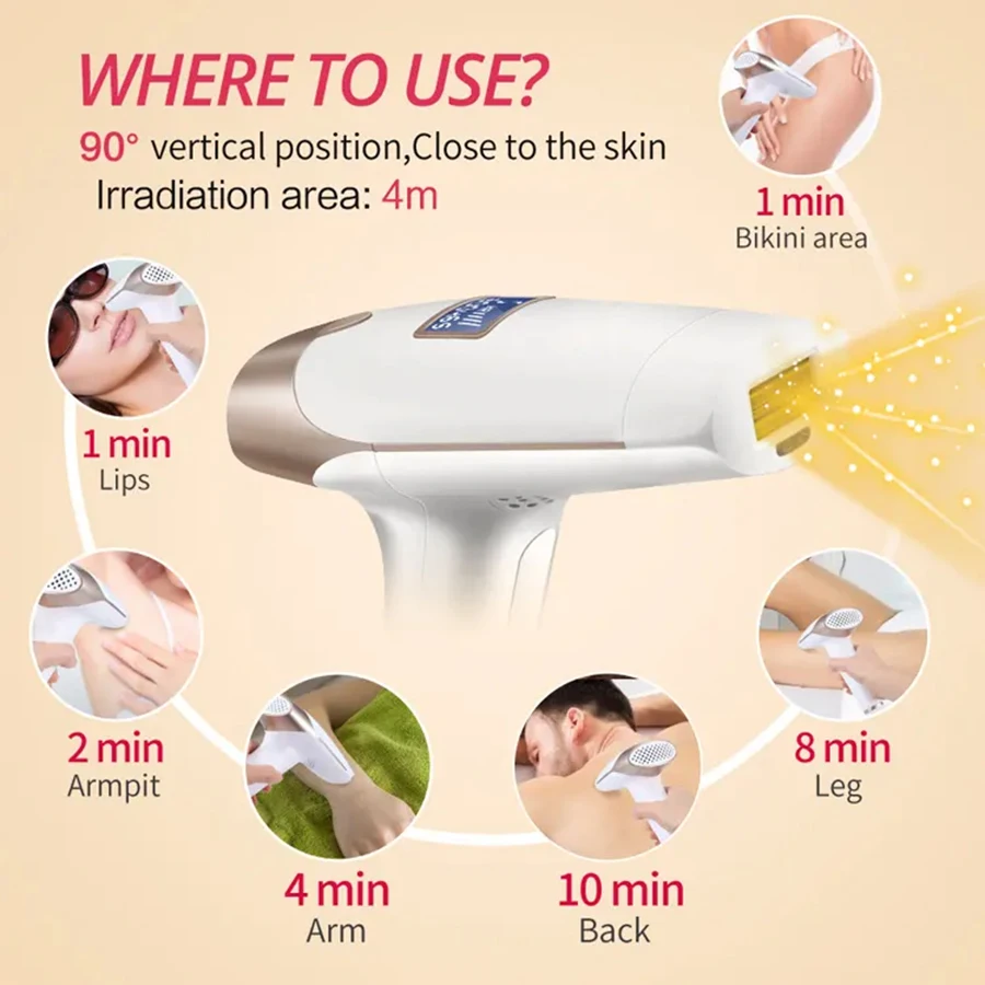 Body Bikini IPL 400000 Flash Depilator Pulses Permanent Laser Epilator Painless For Women Hair Removal Home Use Devices