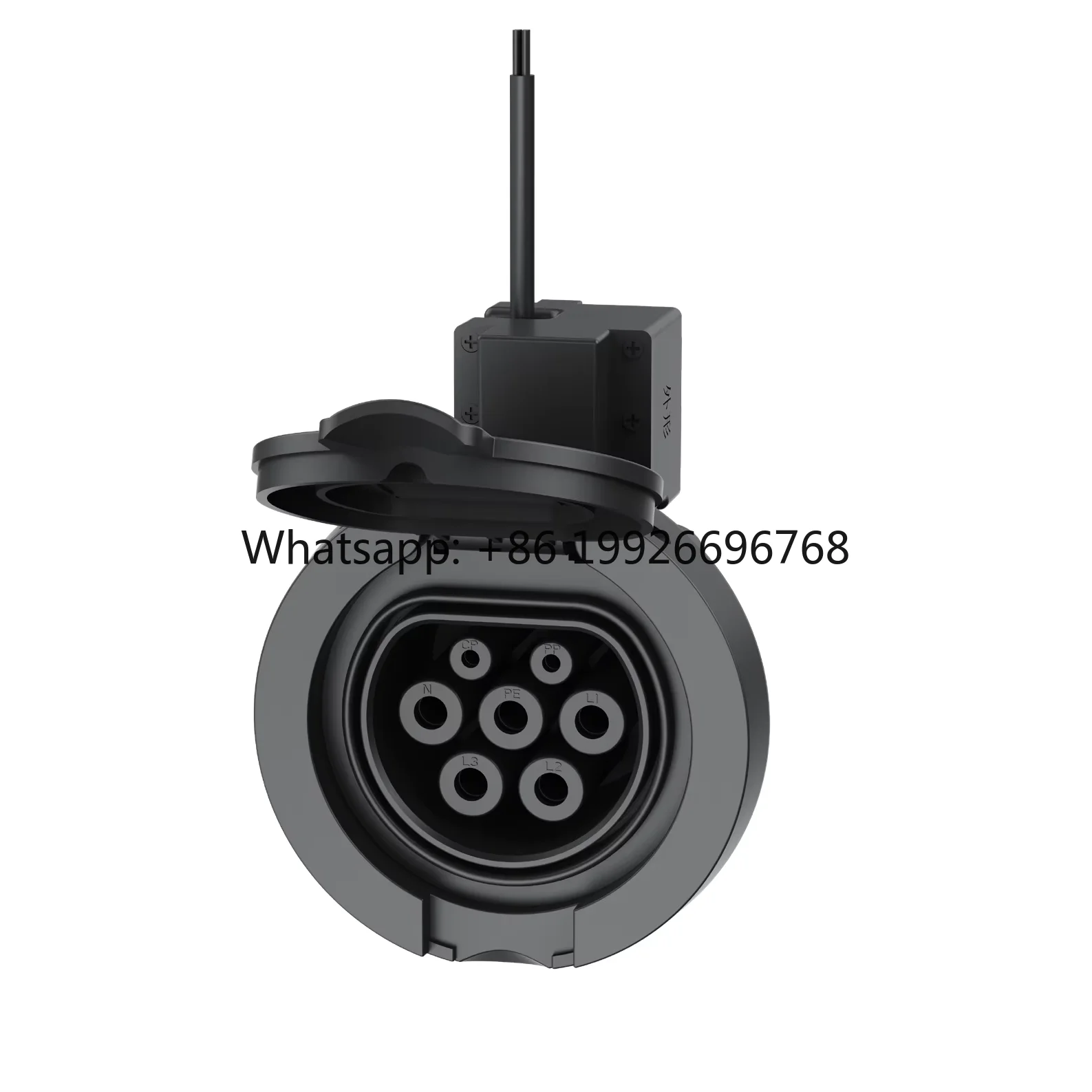 

New IEC 62196 Type 2 Female Charging Outlet 16/32A EV Station with Electronic Lock Electronic Charging Socket for EV Type 2 EVSE