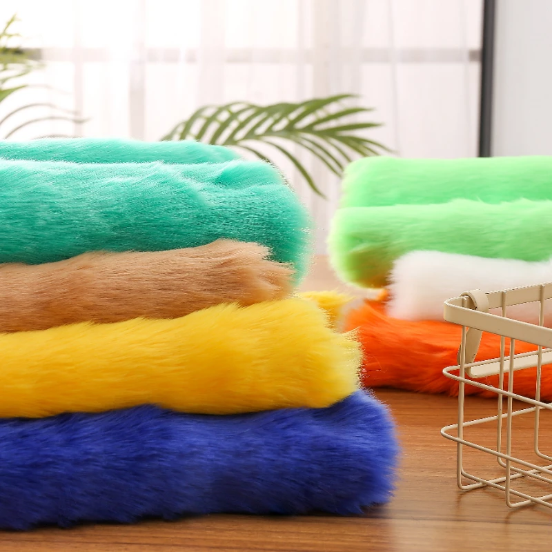 

2.8cm Pile Long Faux Fox Fur Long Plush Fur Clothing Fabric Doll Background Cloth Manual Diy Wholesale Cloth by Meter for Sewing