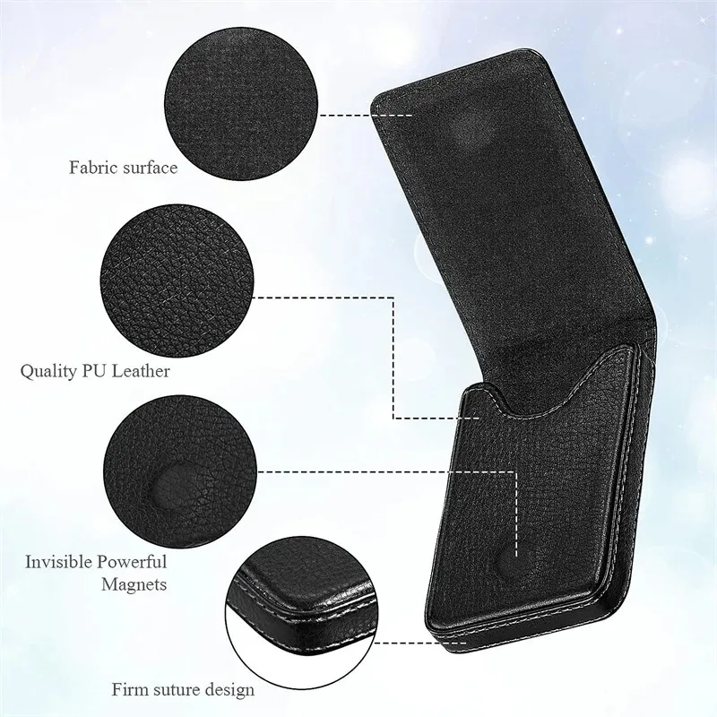PU Leather Business Card Wallet  Case Pocket Business Name Card Holder with Magnetic Shut Credit Card ID