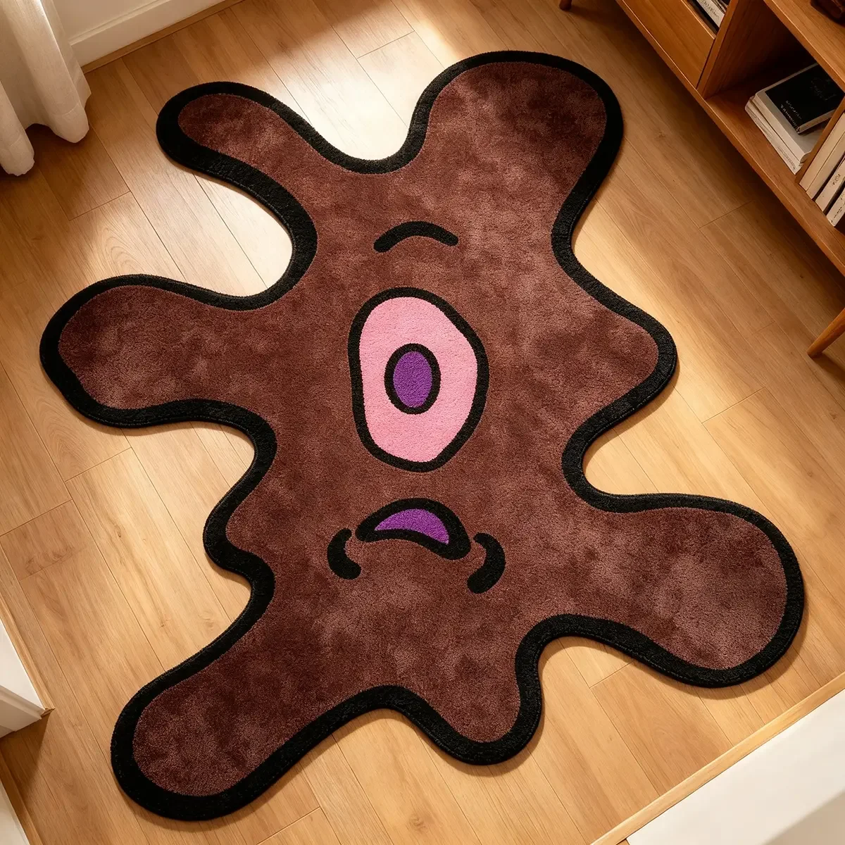 VIKAMA Street Style Single Eyed Monster Carpet, Washable Soft Non Slip Floor Mat, Bedroom Office Home Gift view 5