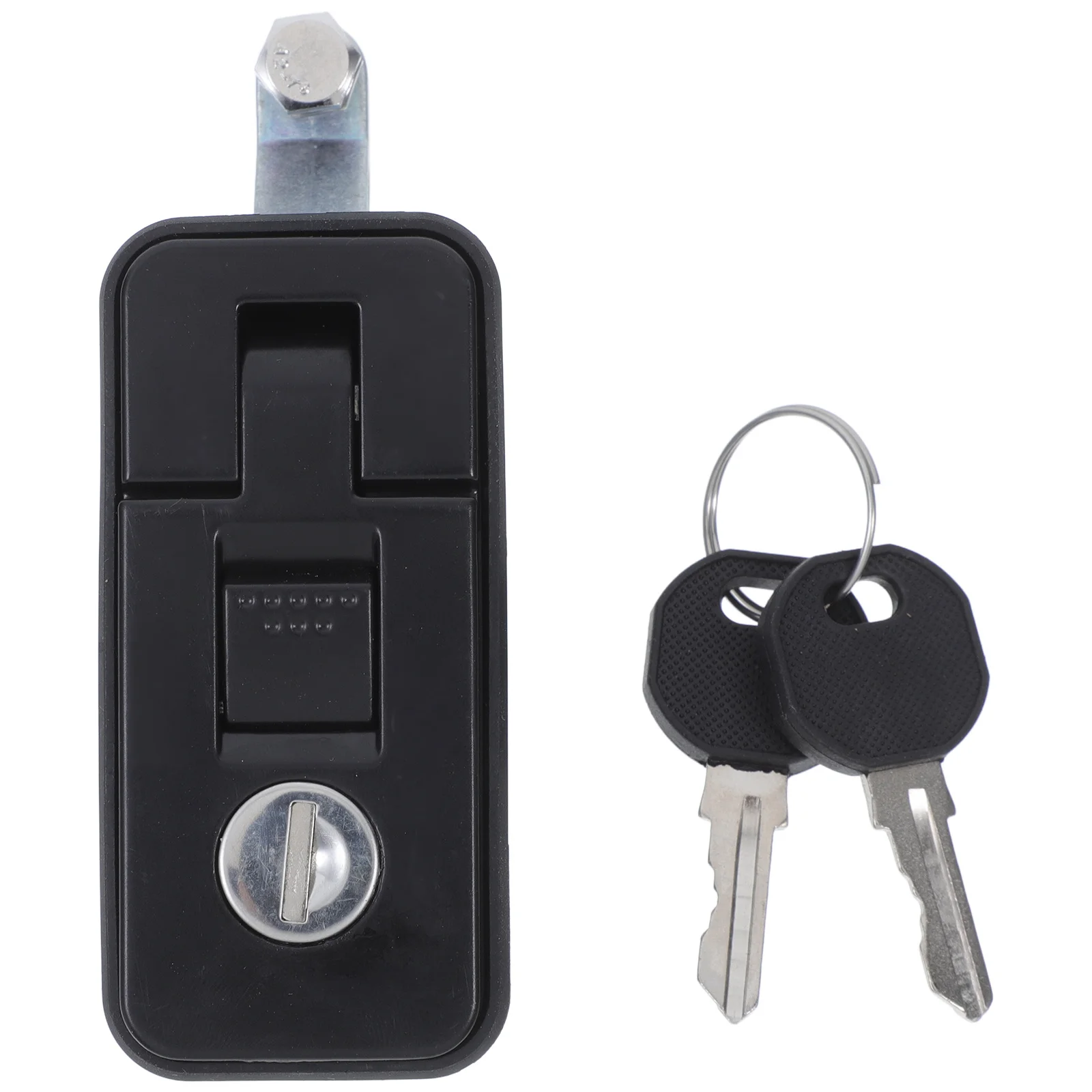 

Compression Latch Lock Adjustable Flush Sealed Black Zinc Alloy Flat Door Lock Tool-Free Installation Secure Cabinet Toolbox