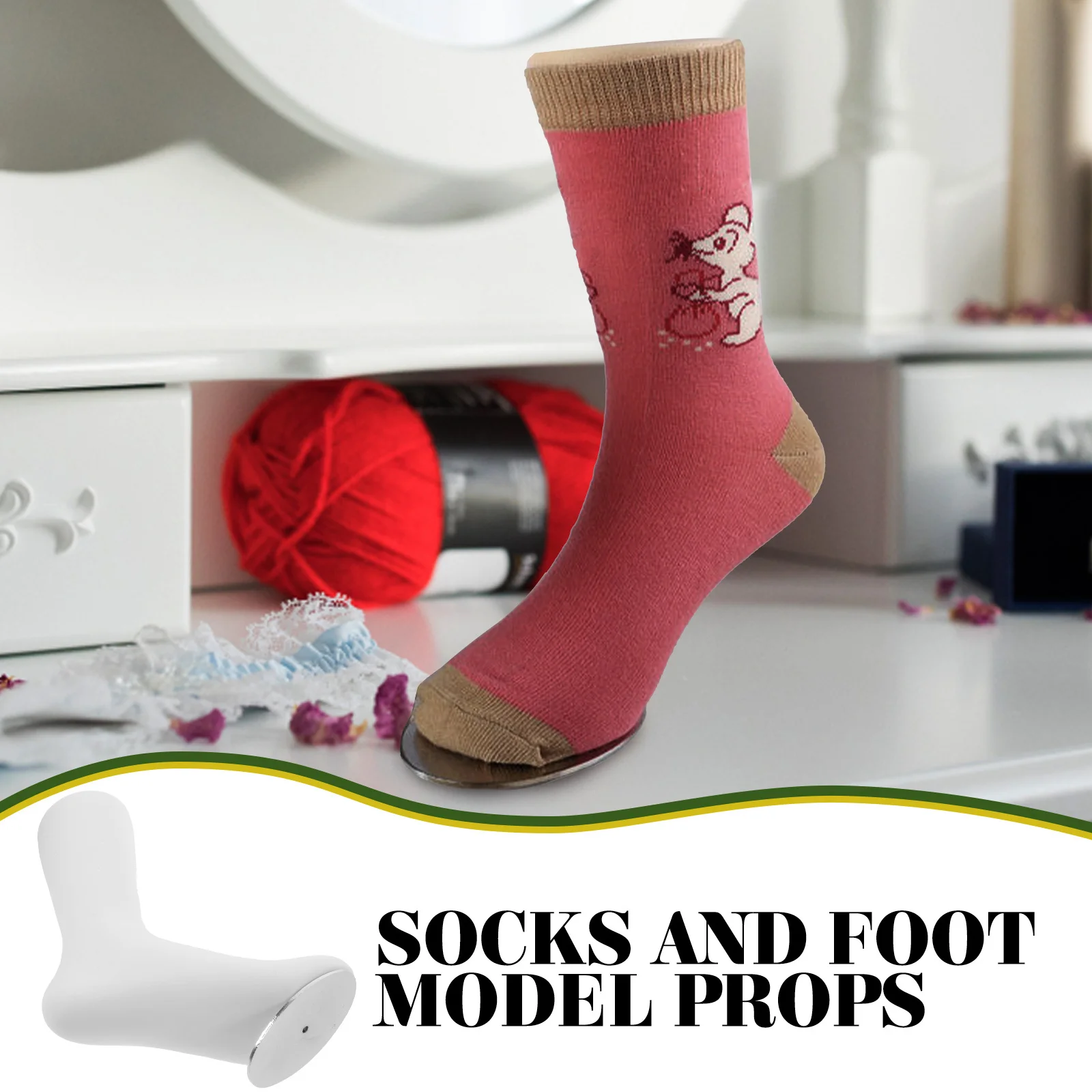 

For Socks Display Realistic Woman Mannequin Feet Fake Foot Vinyl Sock Display Stand Female Foot Mannequin Shoes Support Sock