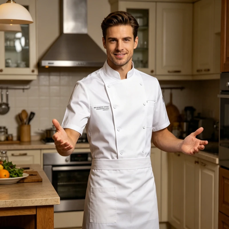 Customized Double Breasted Chef Jackets for Both Men and Women, Hotel and Restaurant Kitchen Uniforms, and Catering Chef Jackets