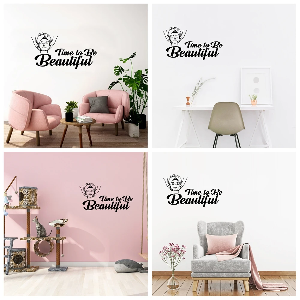 1 pc hot sale spa frase WallSticker Pvc Waterproof Wall Art WallPaper Decor Living Room Bedroom Removable Vinyl Decals