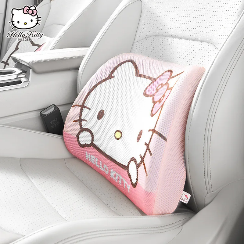 

Anime Hello Kt Cartoon Lumbar Support Cute Cushion Car Waist Pillow Cover Creative Car Accessories Xmas Gifts Gel Cushion