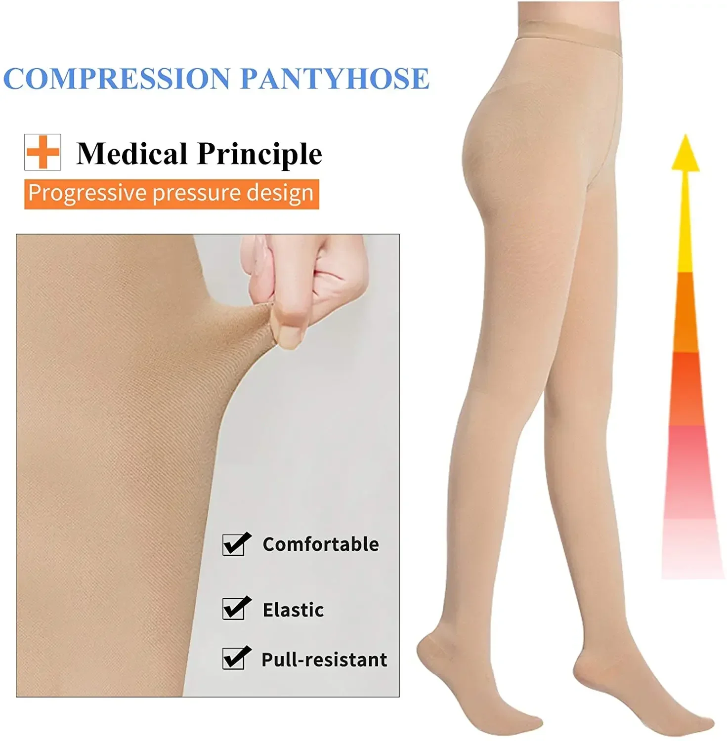 Compression Pantyhose 22-32 mmHg for Women Gradient Compress Stockings Prevent Varicose Veins Release Fatigue Slimming Pantyhose