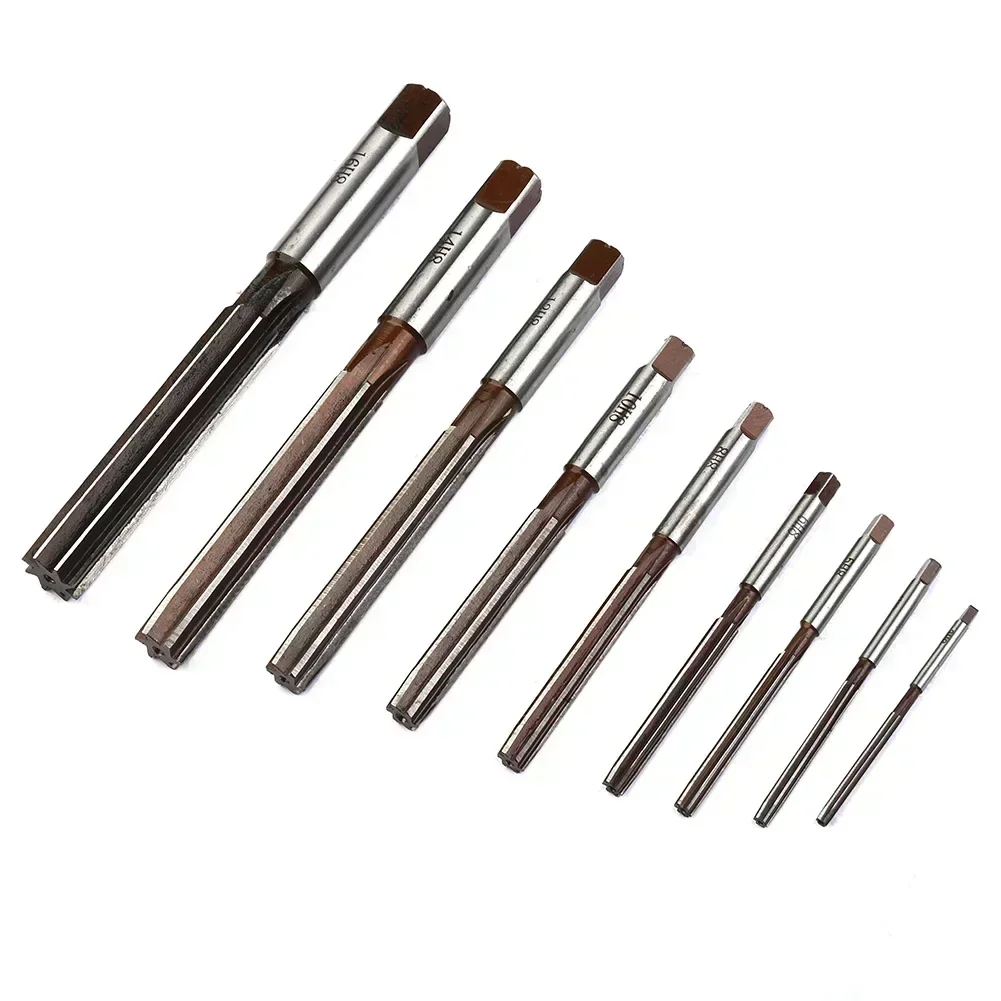 

9Pcs/Set Hand Reamers Shank Chucking Reamer Tool Metal Smooth HSS Engineering Cutter 3mm-16mm H8 Chucking Kits