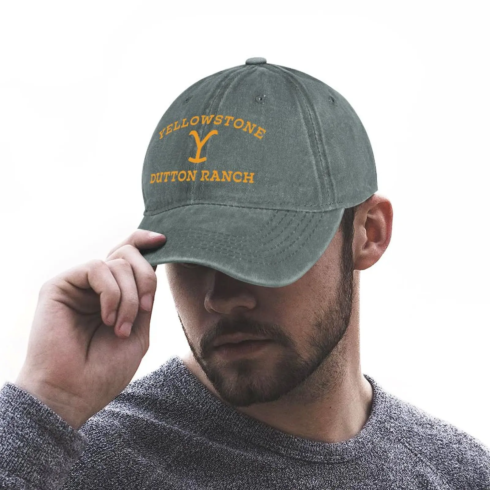 Chapéu grande Dutton Ranch com estampa solar ao ar livre Dad Hat, boné de camionista ajustável, casual, moda nova tendência, 2024