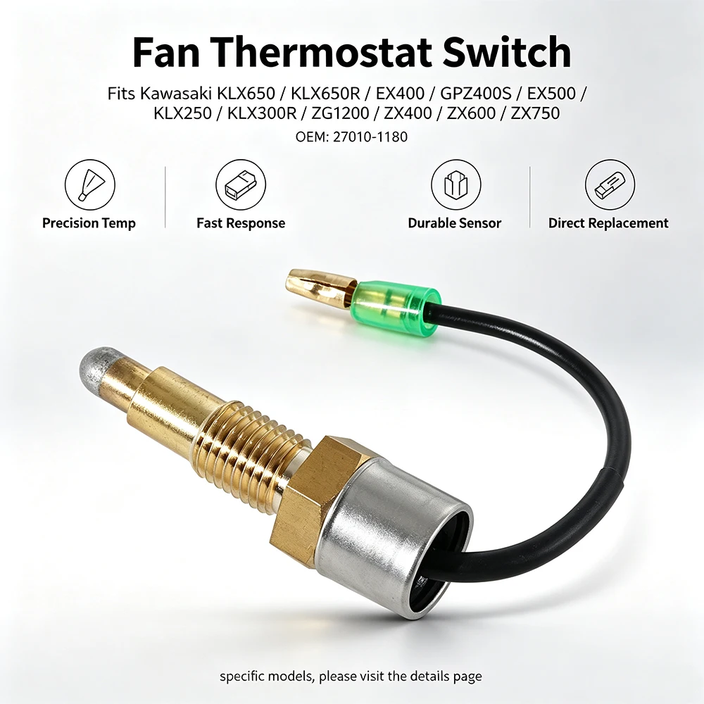 Motorcycle Thermo Fan Switch For Kawasaki ZX400 ZX500 ZX600 ZX750 FX400R GPZ400R GPX500R Ninja 600 600R 600RX 750R GPX750R