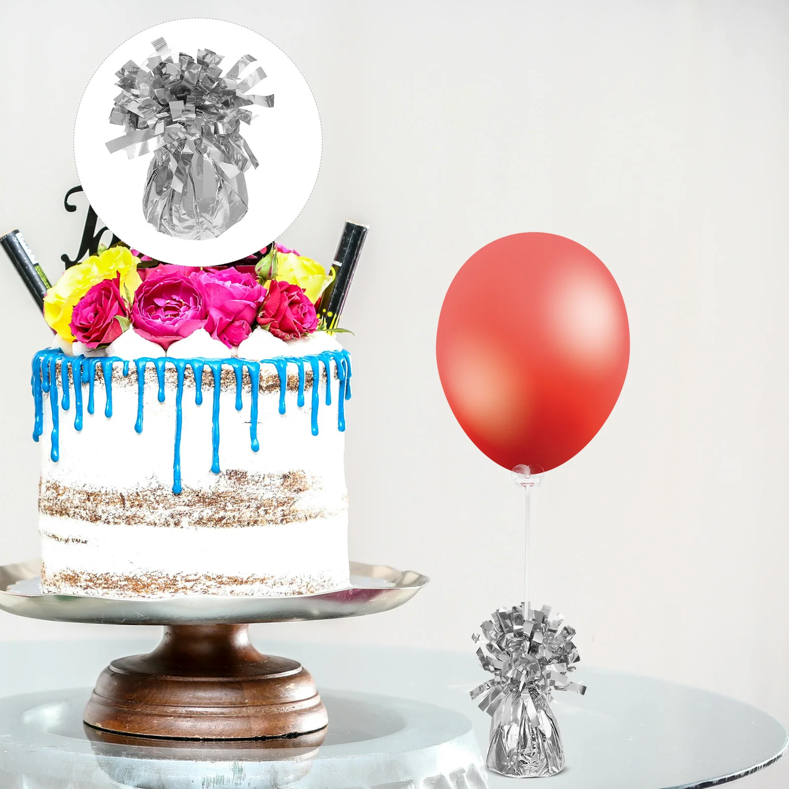 

6pcs Balloon Weight Pendants Decorative Base For Wedding Birthday Party Balloon Holder Weights Festival Anniversary Decoration