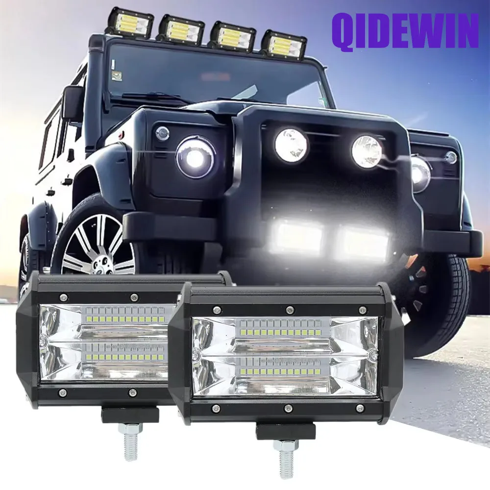 5 Inch LED Light Bar Car Work Lamp 12V 24V 72W Auxiliary Lamp For SUV ATV Lorry Truck Tractor 4WD Offroad Light
