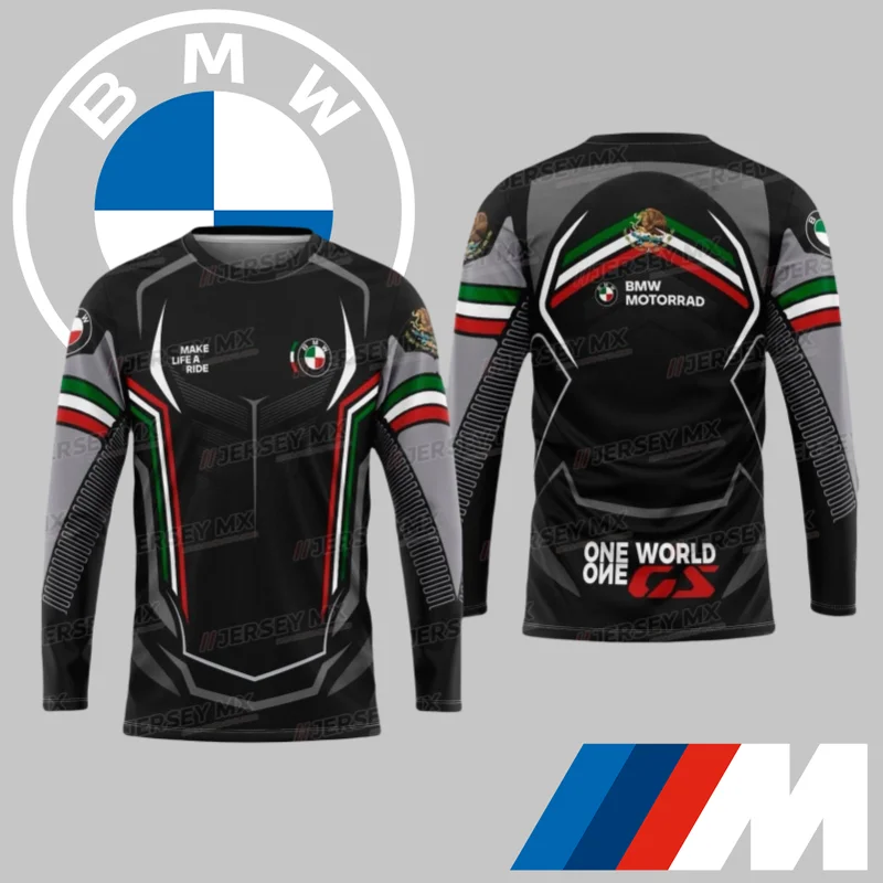 

BMW Quick-drying Long-sleeved High-end Luxury Mexico BMW Brand Sports and Leisure T-shirt Car Lover Gift Cycling Suit Top Moto