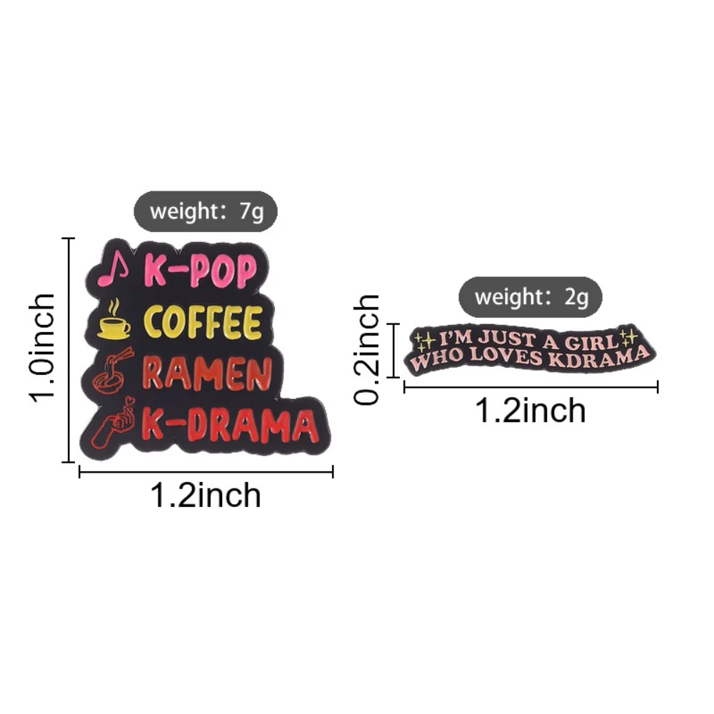 Girls Brooch 2piece Set K-POP Noodles Badge Backpack Fans Should Provide A Safety Star Chasing Girl Exclusive Accessory Pin