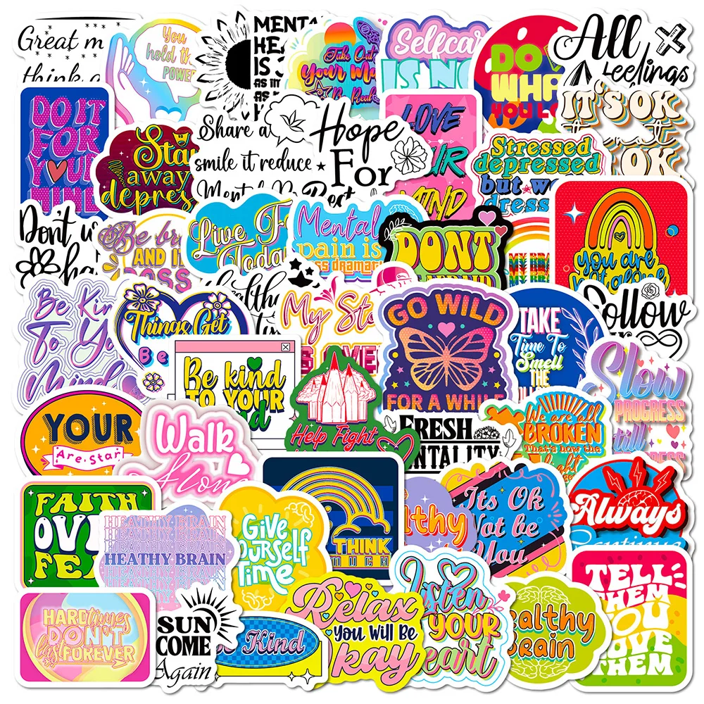 

10/30/50/100pcs Inspirational Quote Stickers Aesthetic Positive Decals DIY Laptop Phone Planner Skateboard Sticker for Teens Kid