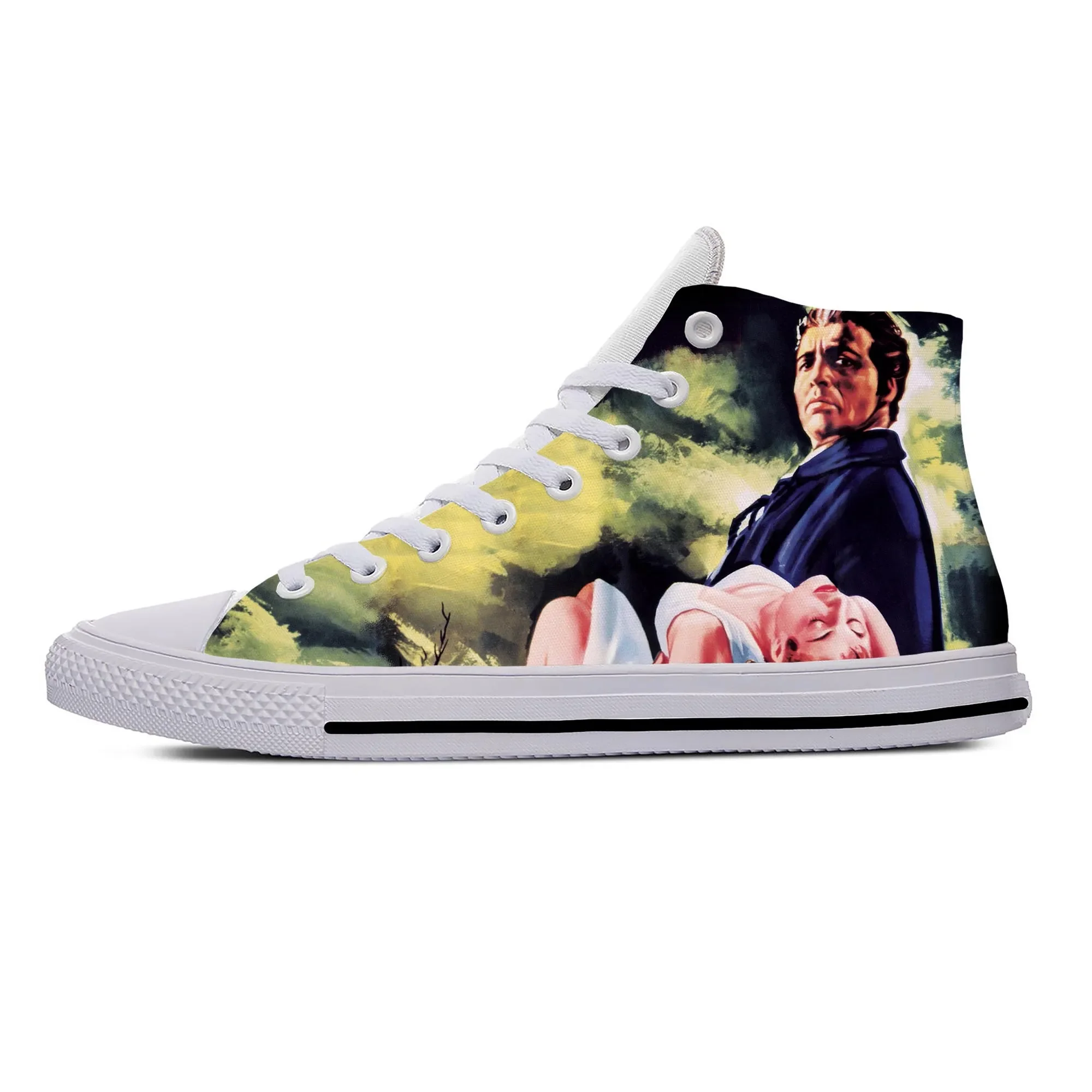 Hot Horror of Dracula Christopher Lee Vampire Scary  High Top Lightweight Casual Shoes Breathable Men Women Summer Sneakers