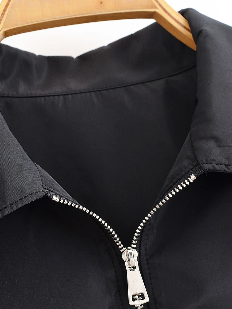 النمط الأوروبي والأمريكي الخريف والشتاء موضة جديدة الملابس النسائية متعددة الاستخدامات طية صدر السترة طويلة الأكمام سترة قطنية قصيرة