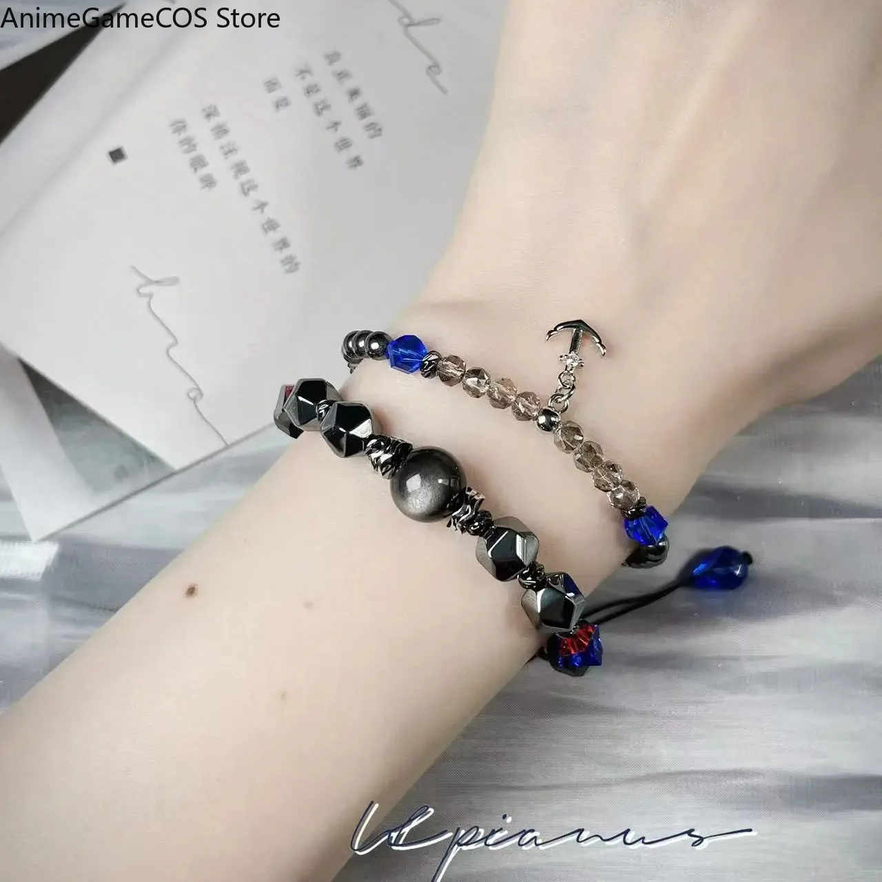Bracelet fait à la main Anime Arknights Ulpianus, Design Original à Double Boucle, accessoires de Cosplay, cadeau d'anniversaire, noël