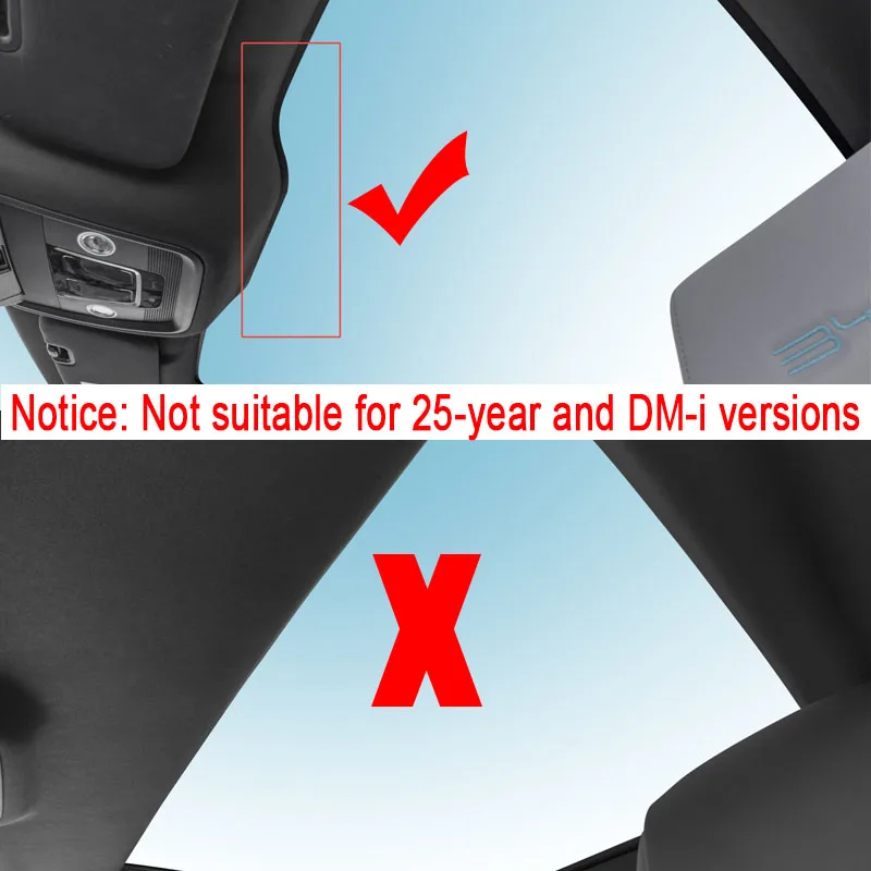 ل BYD ختم EV EK 2022 2023 2024 ترقية جديدة الجليد القماش مشبك ظلال الشمس الزجاج ظلة الجبهة الخلفية فتحة سقف السيارة حامي أجزاء #2