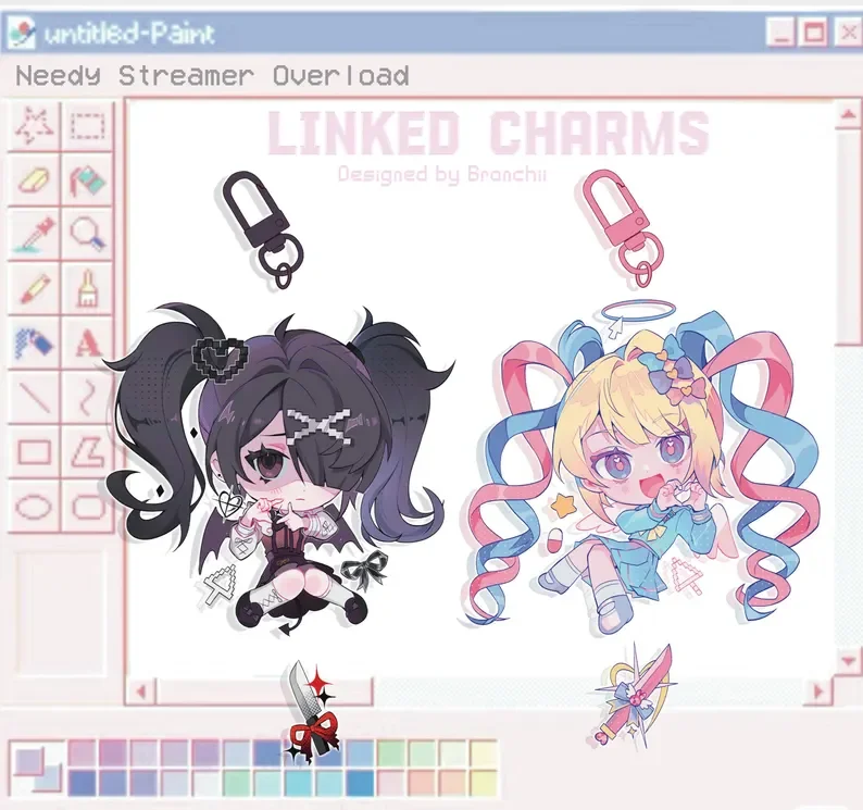 Unofficial Needy streamer overload | BIG linked charm | K-angel & AmeKeychain