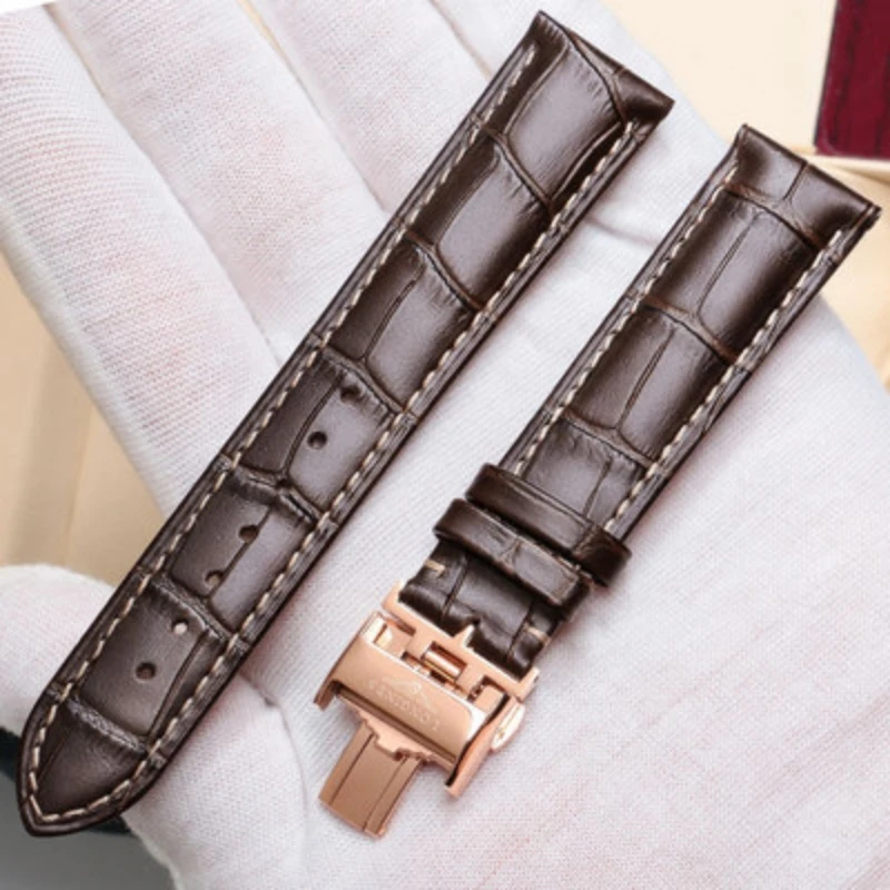 Cow genuine leather watchband for Longines Blue Brown Black Cowhide strap 13 14 15 18 19 20 21 22mm Men Women Bracelet with logo