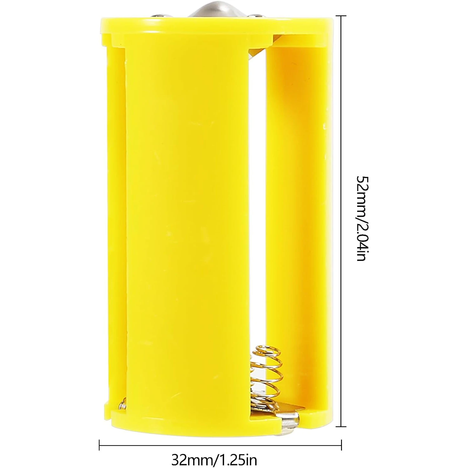 5 قطعة 3 AA إلى D محول بطارية AA إلى D حامل محولات البطارية 1.5 فولت صندوق إخراج 3 AA إلى 1 D محول أصفر #3