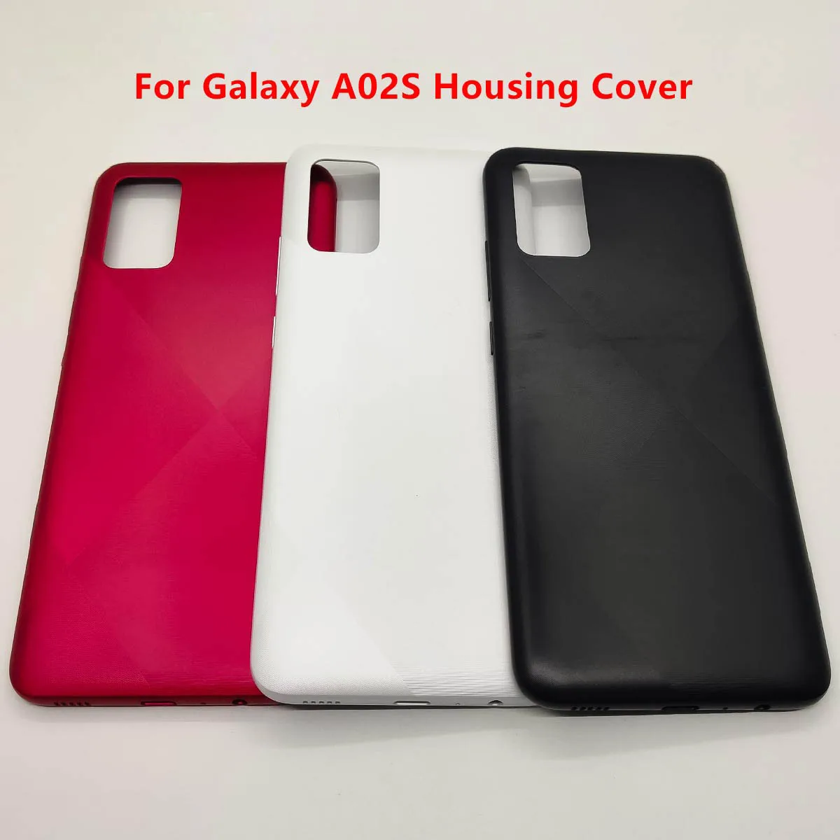 A02S Battery back Cover For Samsung Galaxy A02 S Housing Cover Door Rear Panel Replacement parts With Side Buttons