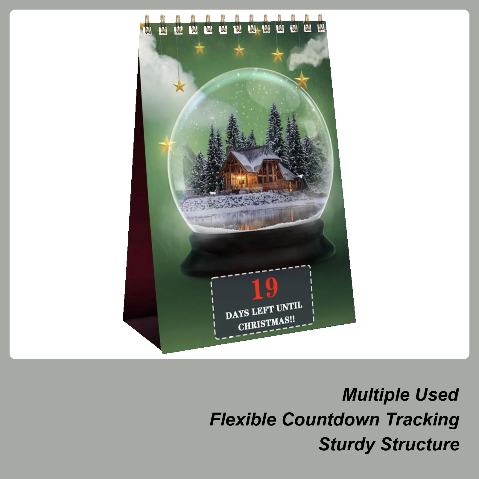 

Christmas Calendar Christmas Countdown Sign 100-Day Desk Ornament Celebration for Holiday Thanksgiving Valentines Halloween