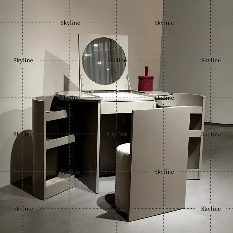Italian Light Luxury Foldable Dresser Creative Art Sense Storage Home Makeup Table