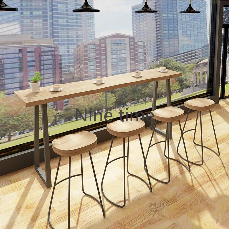 

Long Dining Bar Table Outdoor Midcentury Kitchen Aesthetic Bar Counter Table Coffee Minimalist Duvara Masa Living Room Furniture