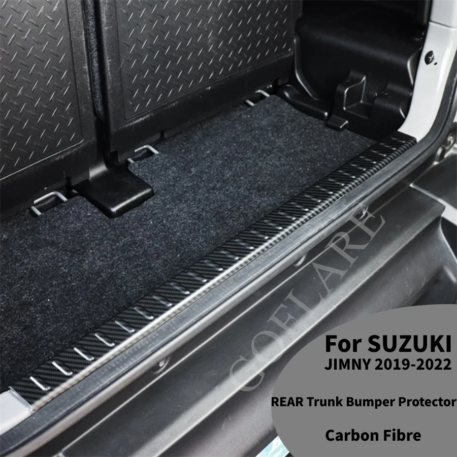 Car Accessories For SUZUKI JIMNY JB64 JB74W Rear Trunk Bumper Protector Guard Trunk Tread Plate Cover Trunk sill 2019-2022