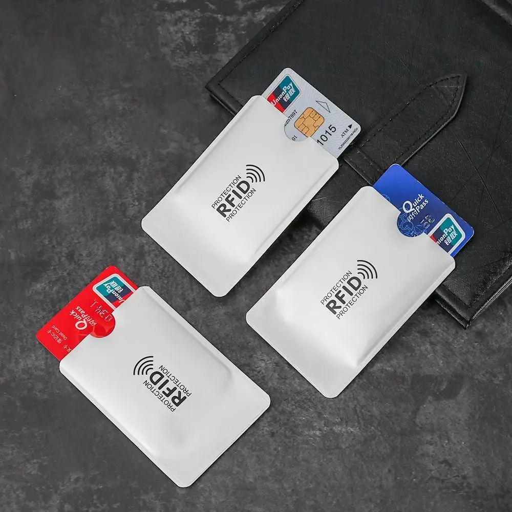 5pcs Colorful Aluminium RFID Card Holder Anti-theft Reader Lock Passport Protector Sleeves Safety Protect Case Cover