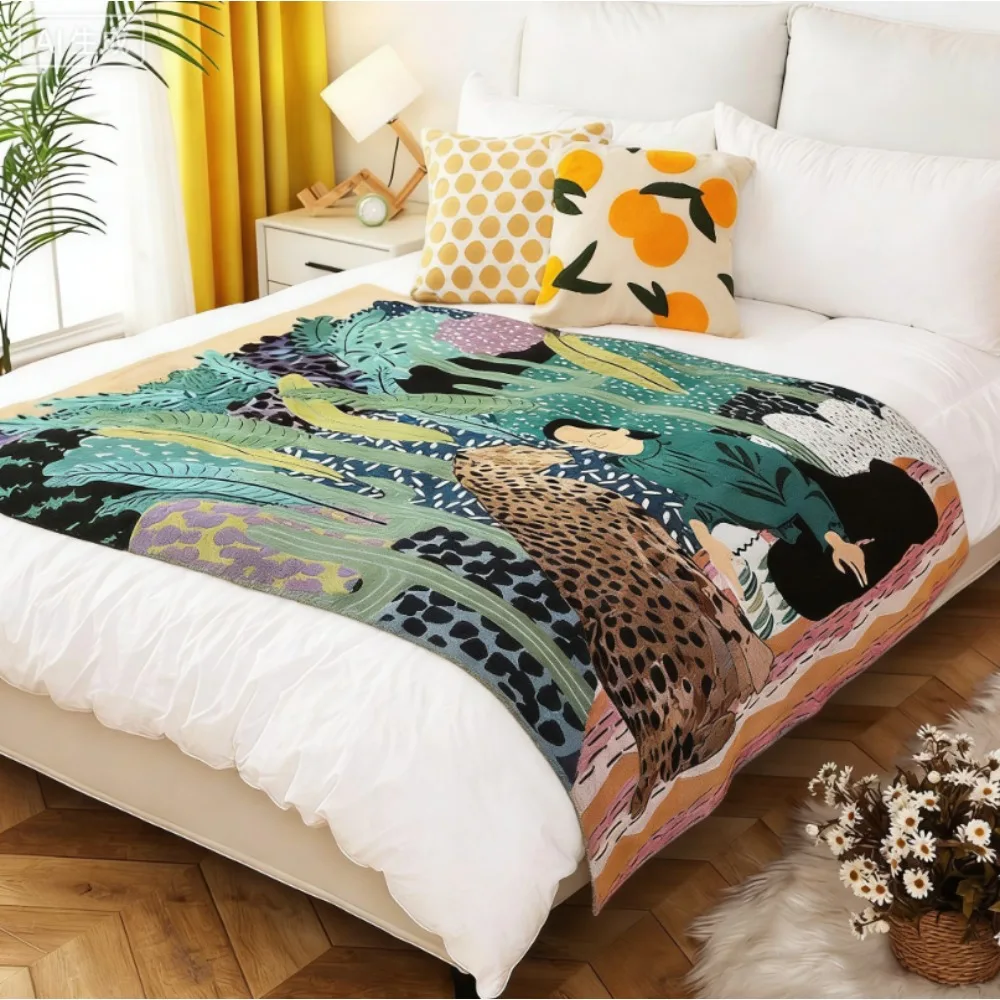 

Вязаное одеяло с кисточками в скандинавском стиле, мягкое одеяло в скандинавском стиле, кондиционер, офисный сон, уютный домашний декор