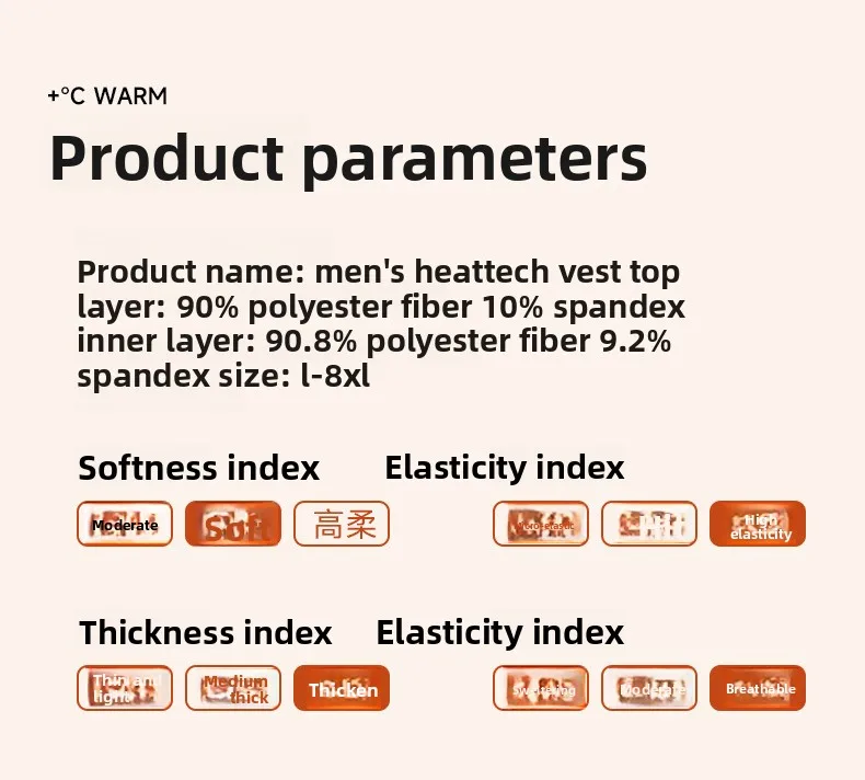 Herren Thermoweste, Fleece-gefüttert, Winter-Wärme, ärmelloses Tanktop, dick, dehnbar, einfarbig, Thermo-Unterwäsche, Basisschicht, Übergröße 8XL 7XL – Detail 9