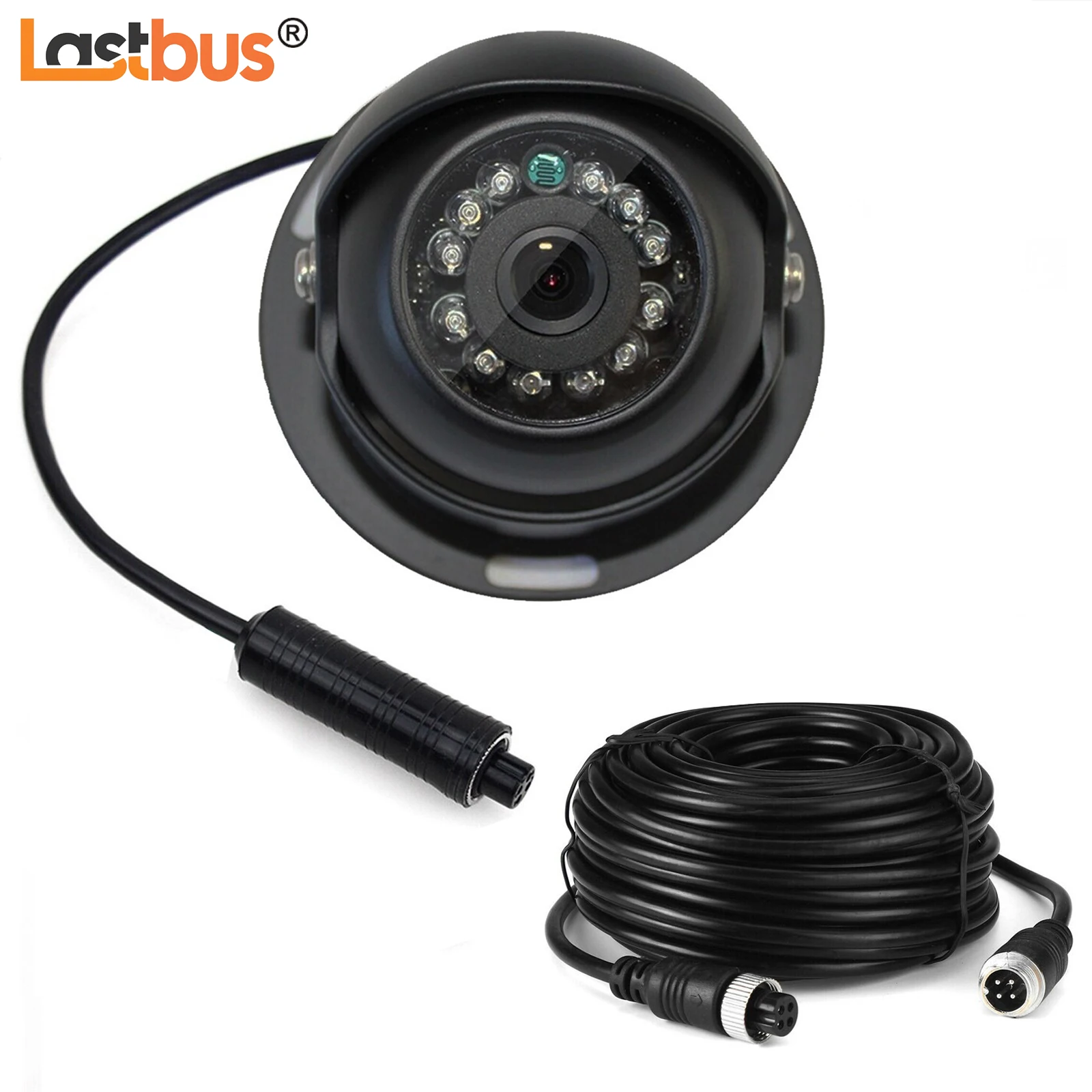 

Lastubs 15m/20m 4PIn Extension Video Cable + Black 4 PIN Heavy Duty Caravan CCD IR Colour Reversing Camera For Caravan Rv