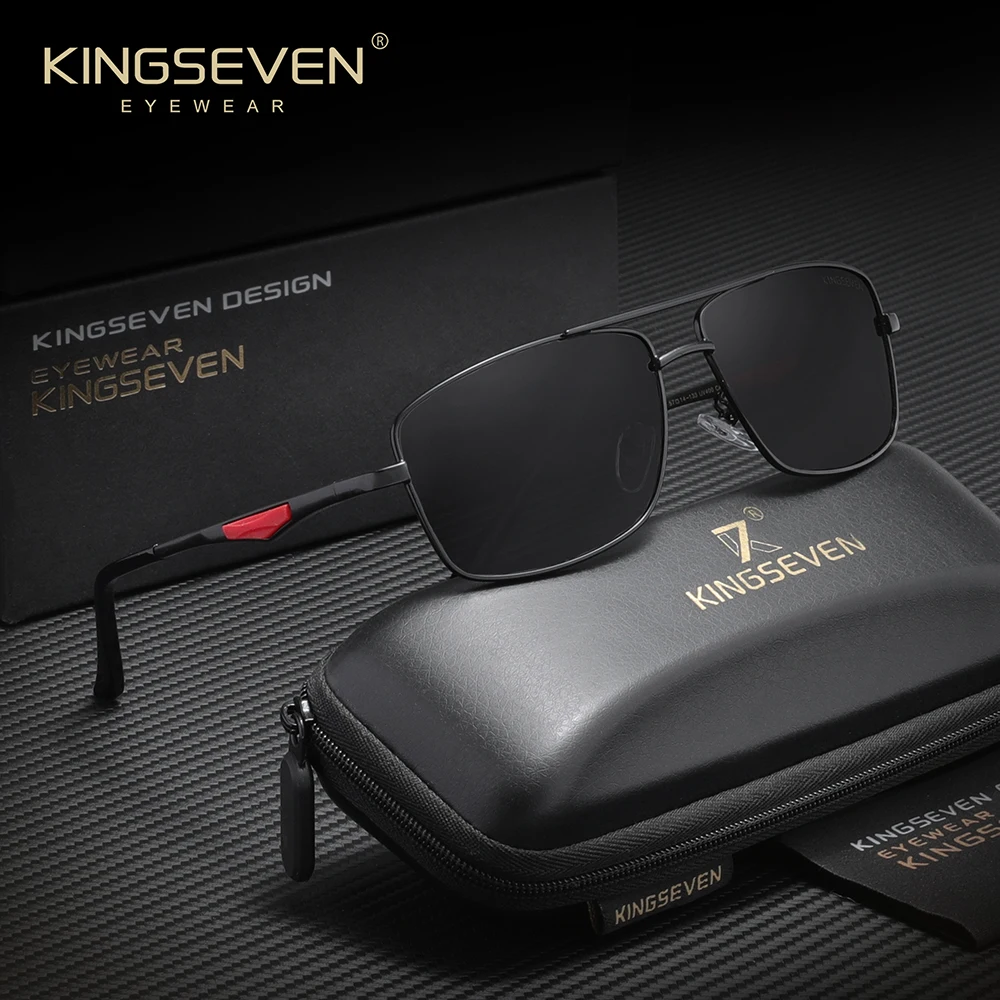 KINGSEVEN Business Retro Sonnenbrille Männer Frauen UV400 Polarisierte Anti-Glare Fahren Schutzbrille Outdoor Klassische Brillen