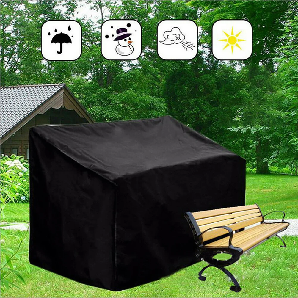 

210D Oxford Cloth Waterproof Garden Bench Foldable Dust Snow Resistant Protective Cover for Outdoor Furniture Bench for Patio