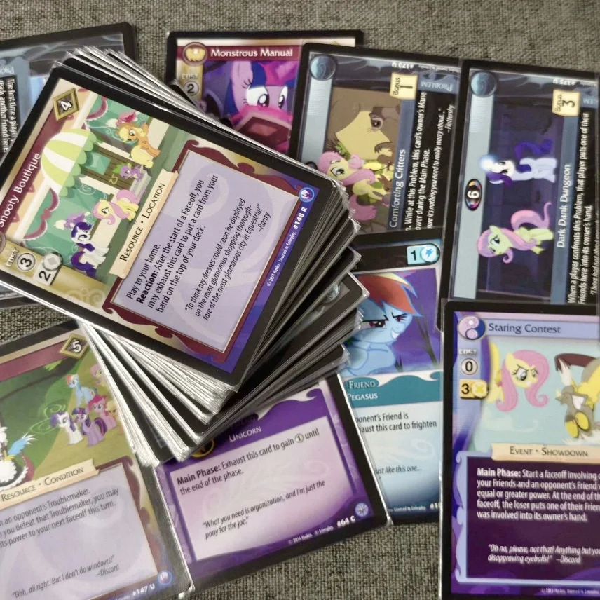 My Little Pony US Version Base And Flash Loose Cards Lucky Bag 50Pcs Random No Specific Characters Trading Cards Surprise Gift